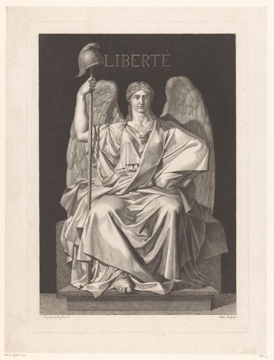 Allegorisk fantasi om frihet Liberté (titel på objekt) av Louis Jean Allais