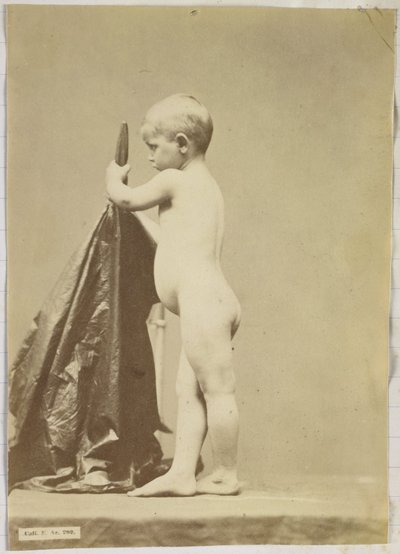Studie av ett nakent barn, sett från sidan av Louis Jean Baptiste Igout (attributed to)