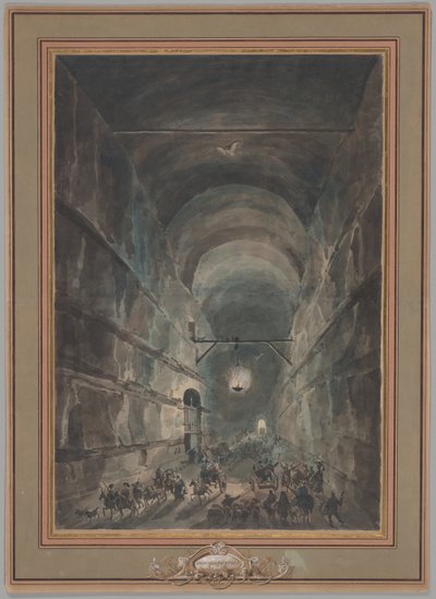 Grottan i Posillipo av Louis Jean Desprez