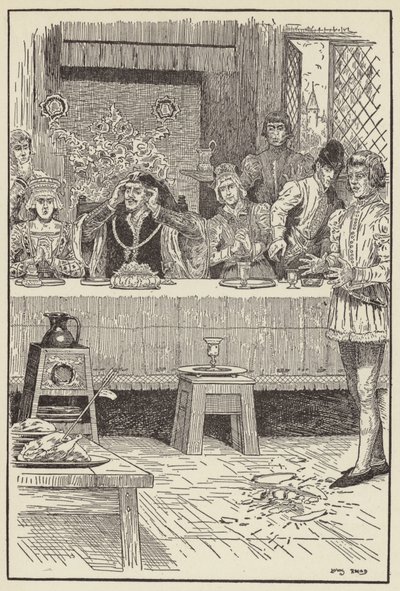 En pil kom susande genom det öppna fönstret av Louis John Rhead