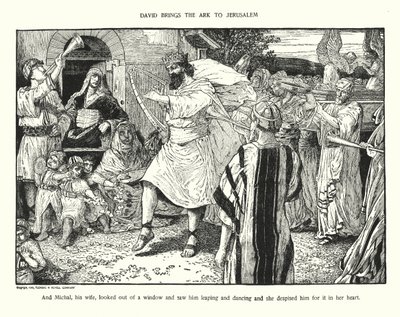 David för arken till Jerusalem (litografi) av Louis John Rhead