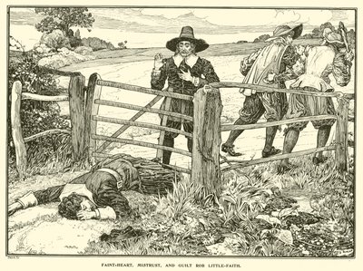 Faint-heart, misstrust, and guilt Rob Little-Faith (gravyr) av Louis John Rhead