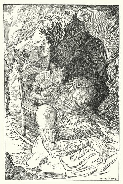 Jätte guldskägg (litho) av Louis John Rhead