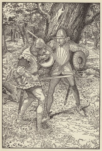 Gud-a-nåde, goda karl, citera Robin, Fattast skulle jag veta ditt namn av Louis John Rhead