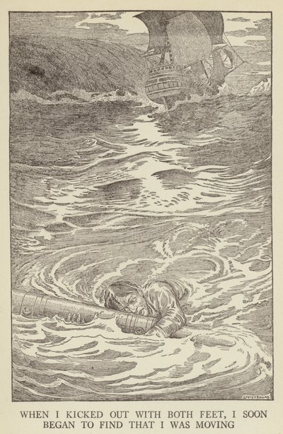 Illustration för Kidnapped av Robert Louis Stevenson av Louis John Rhead