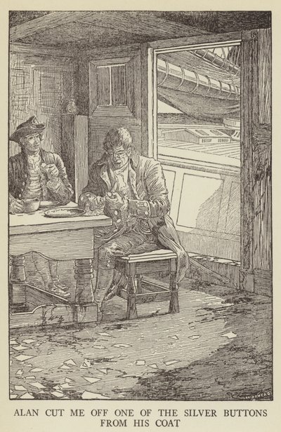 Illustration för Kidnapped av Robert Louis Stevenson av Louis John Rhead