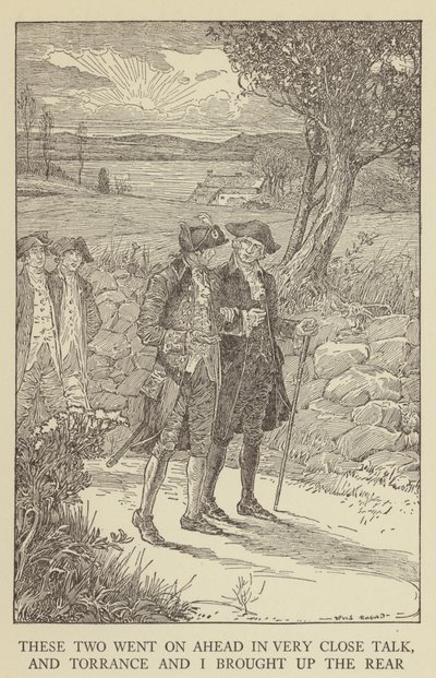Illustration för Kidnapped av Robert Louis Stevenson av Louis John Rhead