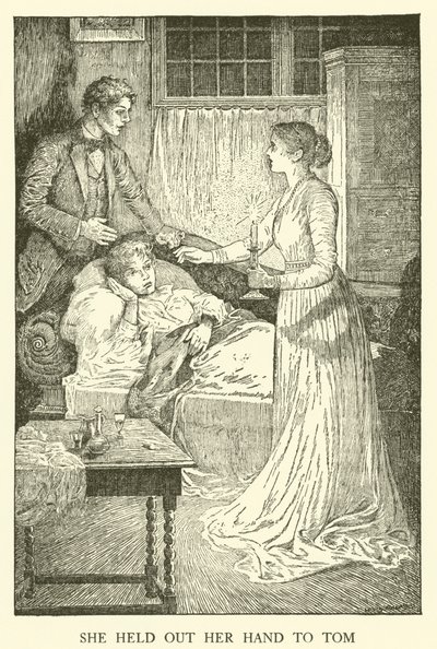 Illustration för Tom Browns skoldagar (gravyr) av Louis John Rhead