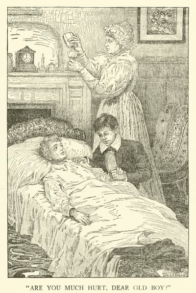 Illustration för Tom Browns skoldagar (gravyr) av Louis John Rhead
