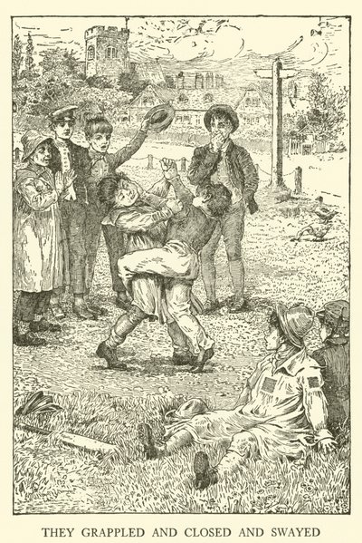 Illustration för Tom Browns skoldagar (gravyr) av Louis John Rhead