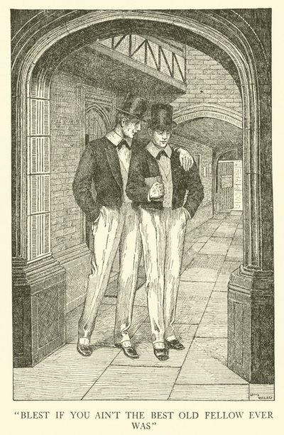 Illustration för Tom Browns skoldagar (gravyr) av Louis John Rhead
