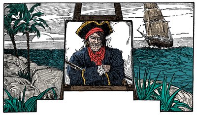 Illustration för "Treasure Island" av Robert Louis Stevenson av Louis John Rhead