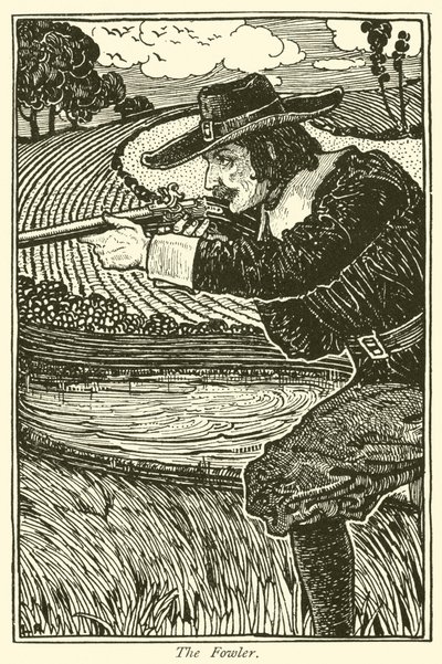 The Fowler (gravyr) av Louis John Rhead