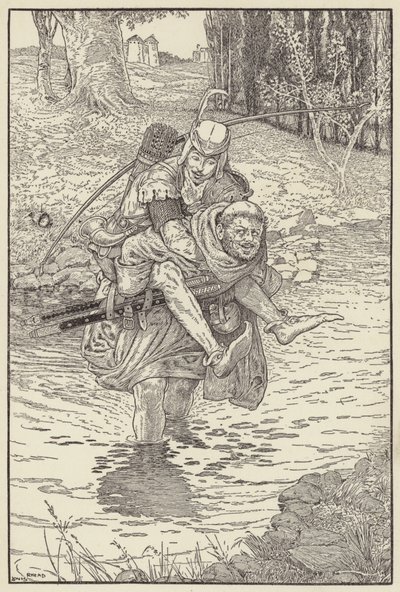 Munken tog Robin på ryggen av Louis John Rhead