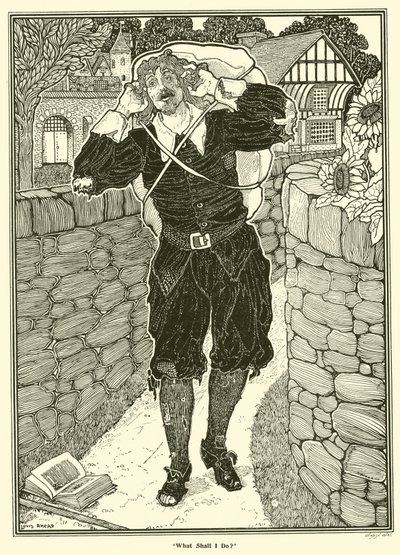 Vad ska jag göra? (gravyr) av Louis John Rhead