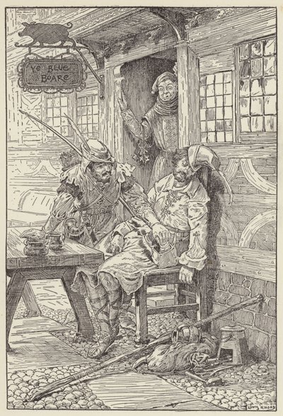 Med ett leende på läpparna sträckte han sig fram och drog fram beslutet av Louis John Rhead