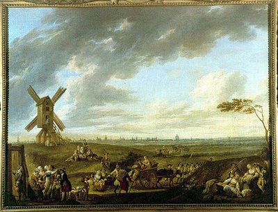 Vy över Lille från Dieu-de-Marcq - av Louis Joseph Watteau dit Watteau de Lille (1731-1798), Musee de Lille av Louis Joseph  Watteau