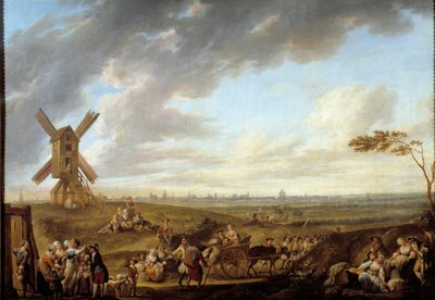 Vy över Lille tagen från guden Marcq. Målning av Louis Joseph Watteau dit Watteau de Lille (1731-1798) av Louis Joseph  Watteau