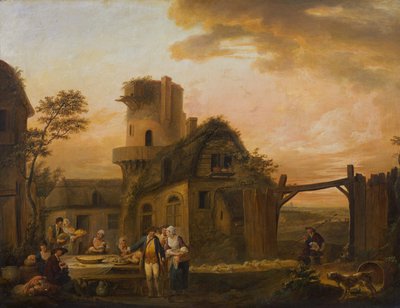 Fyra timmar på dygnet: Natt av Louis Joseph (Watteau de Lille)(attr. to) Watteau