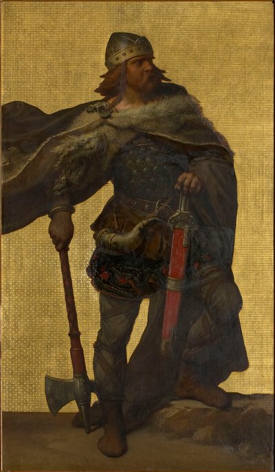 Pepin av Herstal, 1872-1877. av Louis Joseph Gallait