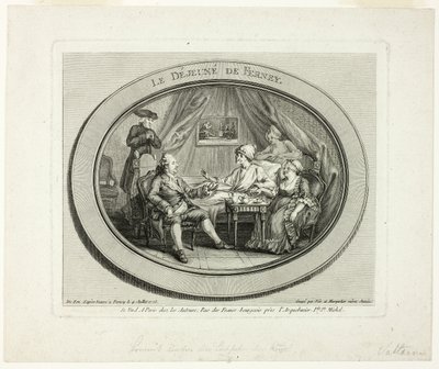 Lunch på Ferney av Louis Joseph Masquelier