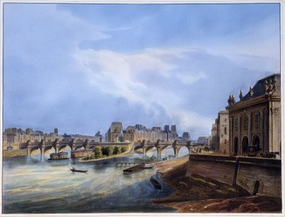 Vue du Pont Neuf - i "Paris en 1837" av Arnoutswed av Louis Jules Arnout