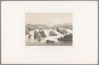Laxfiskare vid Kassa älv i Halland Pêche du saumon dans la rivière de Kassa à Halland / Laxefiskeriet i Kassaelven, Halland (titel på objekt) Faces in Scandinavia (serietitel) Vues du Nord. Mocka (serietitel) av Louis Julien Jacottet