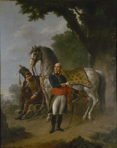 Porträtt av general Joseph Marie Servan de Gerbey 1741-1808, ca. 1800. av Louis Lafitte