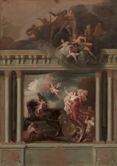 The Rape of Proserpine, design för trappan till Devonshire House, London av Louis Laguerre