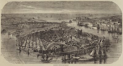 Fågelperspektiv över Havanna av Louis Le Breton