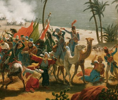 Slaget vid Aboukir (olja på duk) av Louis Lejeune