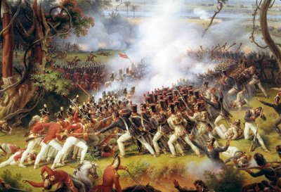 Napoleonska kampanjen i Spanien och Portugal (1808-1813): "" Slaget vid Chiclana, nära Cadiz, 5 maj av Louis Lejeune