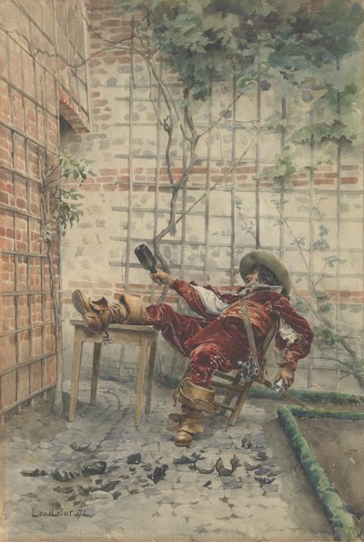 In His Cups, 1872. av Louis Leloir