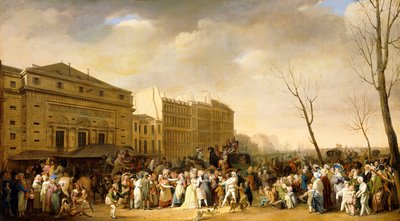 En karneval på Boulevard du Crime av Louis Leopold Boilly