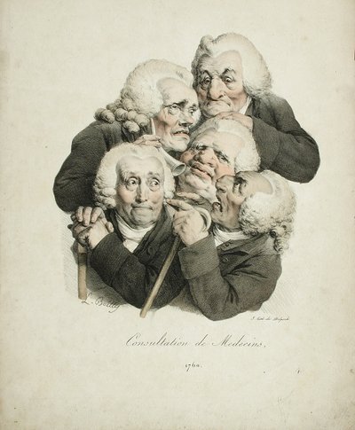 Konsultation av läkare, 1823 av Louis Leopold Boilly
