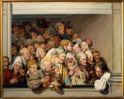 Frankrike, Paris, Versailles, Teaterbox på fri föreställningsdag av Louis Leopold Boilly