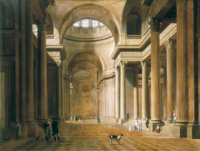 Interiör av Pantheon i Paris. Målning av Louis Leopold BOILLY av Louis Leopold Boilly