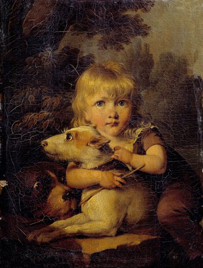 Porträtt av Louis Arnault (1803-1885) Barnmålning av Louis Leopold Boilly (1761-1845) 1808 ca. Sol. 0,22x0,16 m av Louis Leopold Boilly
