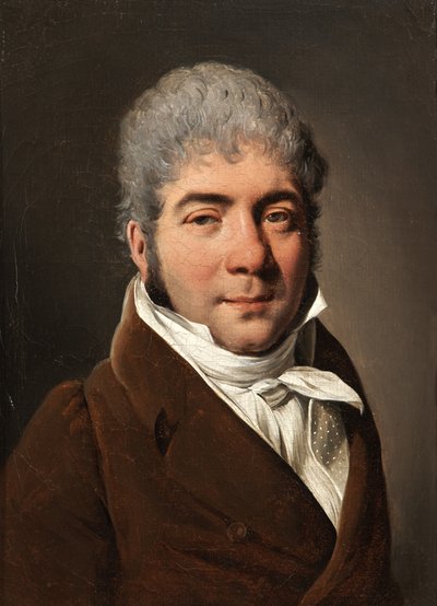 Porträtt av en man i en rödbrun väst av Louis Leopold Boilly