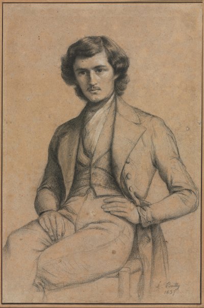 Porträtt av en ung man, 1837. av Louis Leopold Boilly