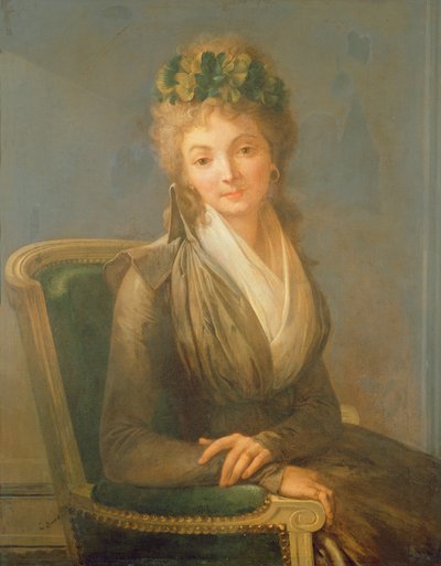 Porträtt antas vara Lucile Desmoulins (1771-94) 1794 (olja på duk) av Louis Leopold Boilly