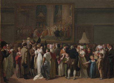 The Public Viewing Davids "Coronation" på Louvren av Louis Leopold Boilly