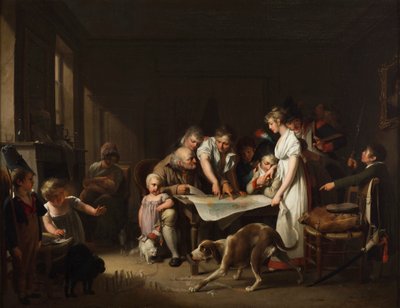 Läsningen av Stora arméns bulletin av Louis Leopold Boilly