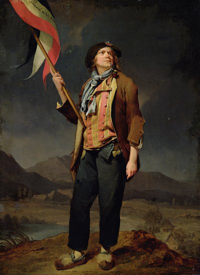 Sångaren Chenard, som en Sans-Culotte av Louis Leopold Boilly