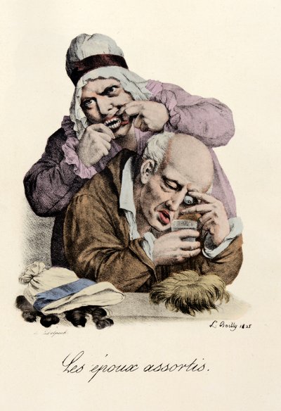 De olika spolarna Gravyr av Louis-Leopold Boilly (Louis Leopold Boilly av Louis Leopold Boilly