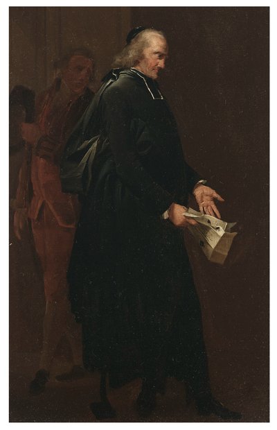 En abbot med ett brev i handen av Louis Leopold Boilly