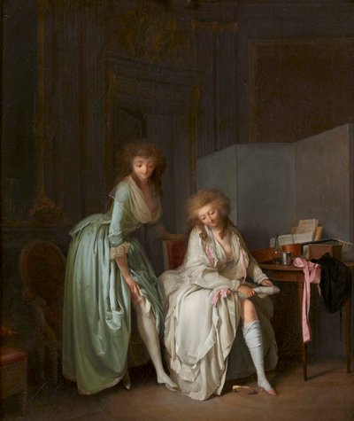 Louis-Léopold Boilly - Att jämföra små fötter av Louis Leopold Boilly