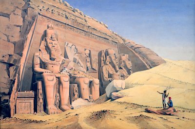 Ramses II:s stora tempel, Abu Simbel, 1846 av Louis M. A. Linant de Bellefonds,