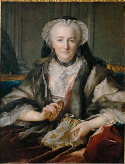 Fru Dange knyter knutar - Fru. Dange broderar ... av Louis M. Tocque