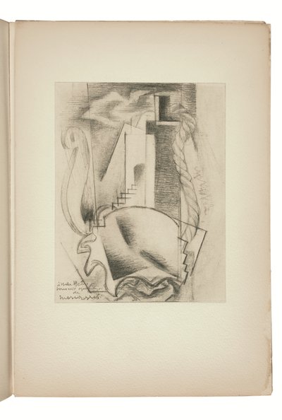 Sida från Indicateur des chemins de cœur Paris, utgiven av Jeanne Bucher av Louis Marcoussis